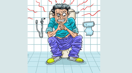 constipated man finds plastic bottle stuck in the private part