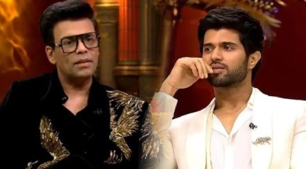 koffee with karan 7, vijay deverakonda, karan johar, ananya panday, sara ali khan, janhvi kapoor, karan johar chat show, कॉफी विथ करण ७, विजय देवरकोंडा, करण जोहर, अनन्या पांडे, सारा अली खान, जान्हवी कपूर, करण जोहर चॅट शो