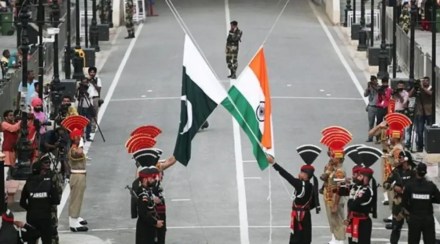Beating Retreat at Attari-Wagah border