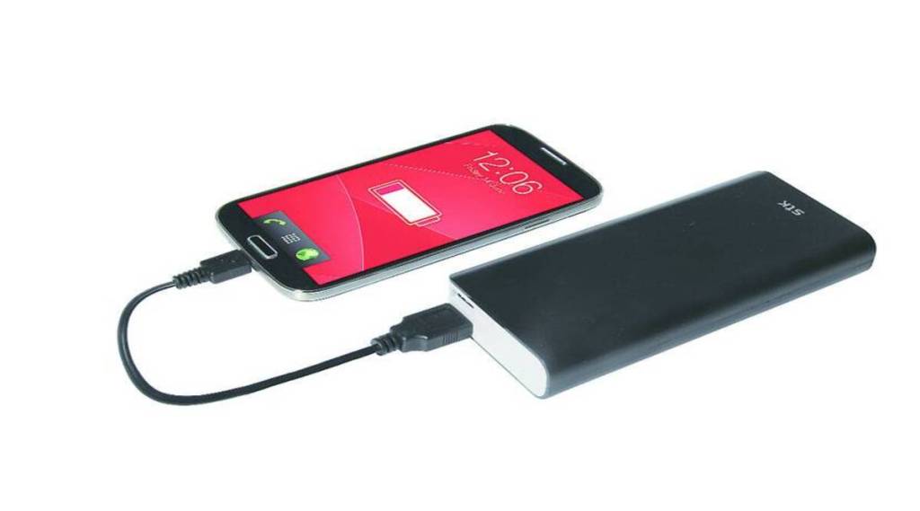 This power bank charges when placed in sunlight.