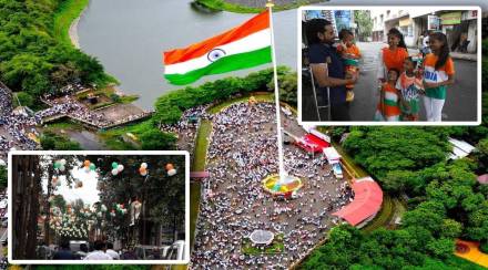 अमृतमहोत्सवी स्वातंत्र्यदिनानिमित्त विविध गणेश मंडळे आणि स्वयंसेवी संस्थांच्या कार्यकर्त्यांकडून चौकाचौकात सजावट करण्यात आली होती.