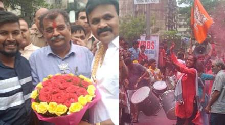 minister ravindra chavan warm welcome in dombivli