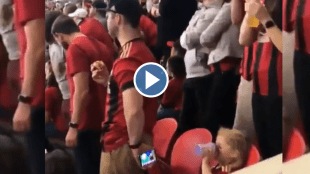 Viral Video father took baby to watch a football game twitter users says give him father of the year award