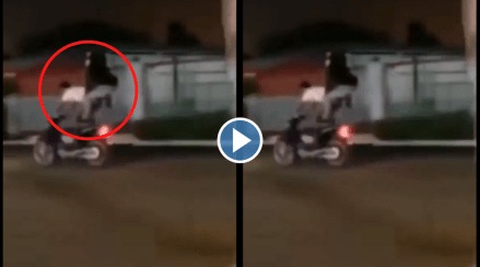 Viral Video Motorcycle Stunt gone wrong