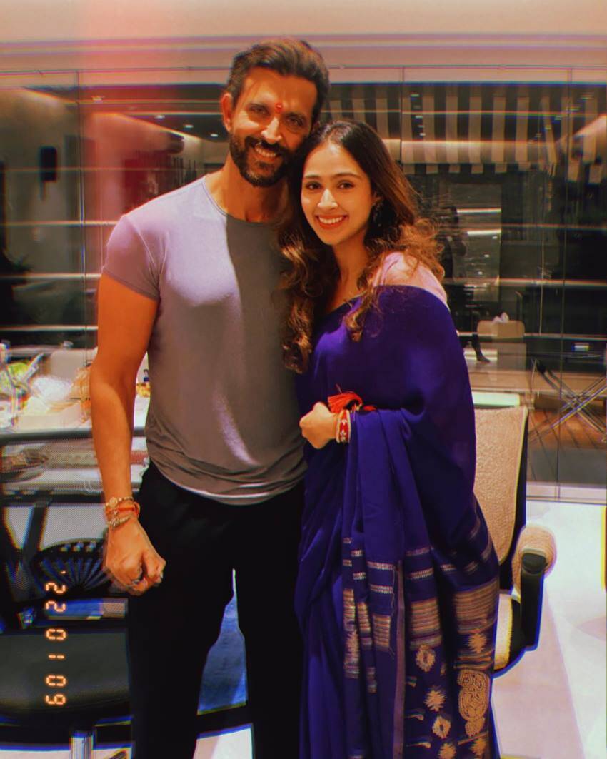Hrithik Roshan's Sister Pashmina Red Dress Photos 