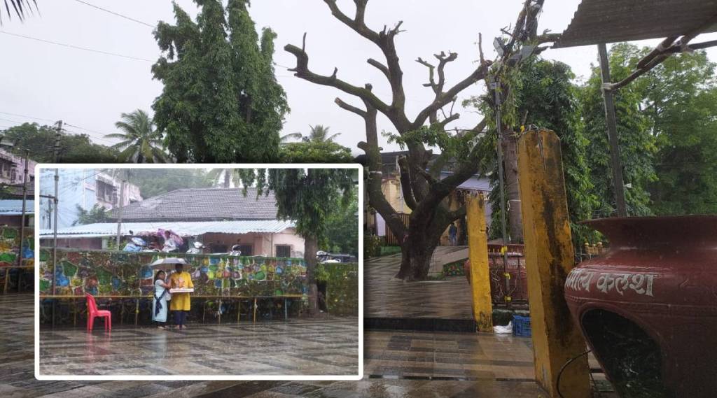 Rain begins in Uran