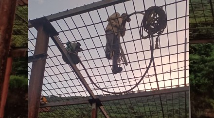 Use of strainer by Thane Municipal Corporation to prevent breakdown of waste disposal plant