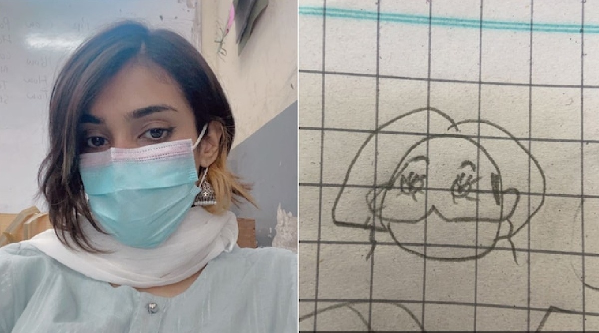 a teacher published her class one students drawing on twitter