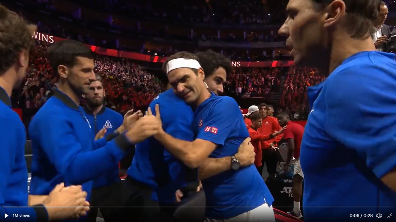Roger Federer emotional farewell Rafael Nadal retirement match