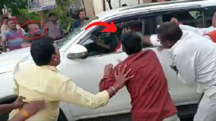 attack on santosh bangar car