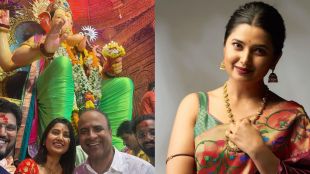 prajakta mali at laalbagcha raja