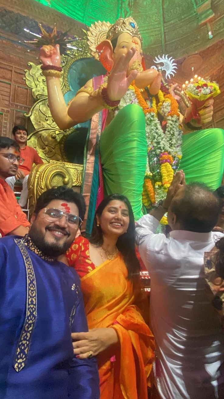 prajakta mali at laalbagcha raja