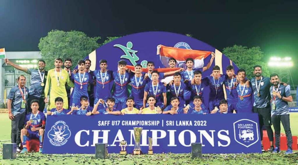 team india beat nepal to win saff u 17 championship