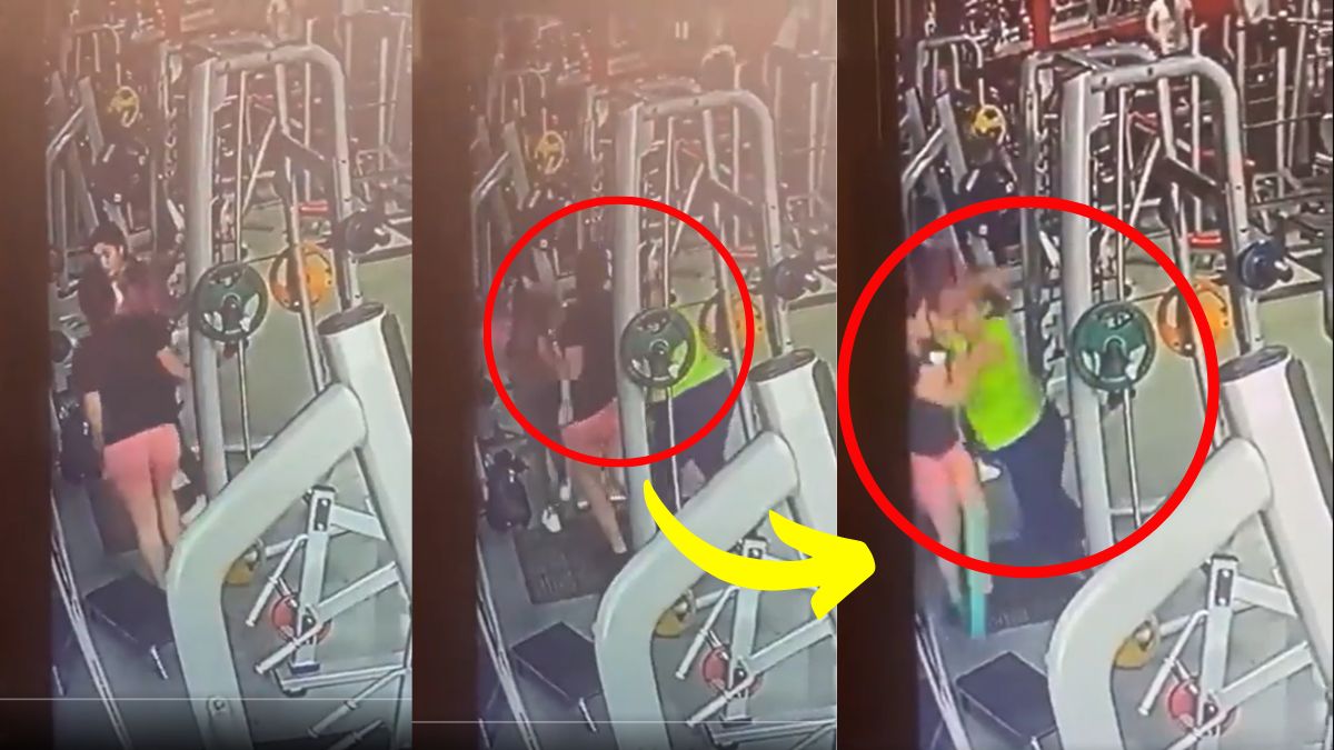 CCTV : Women Fight Over Gym Equipment; Video went viral on social media