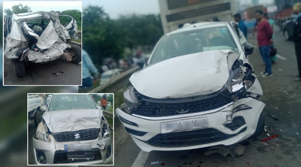 Shivshahi bus collided with eight vehicles