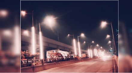 lighting of street lamp on Goregaon roads On the occasion of Diwali
