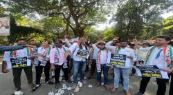 ठाण्यात राष्ट्रवादी युवक काँग्रेसकडून गुजरातच्या मुख्यमंत्र्यांचा पुतळा जाळण्याचा प्रयत्न