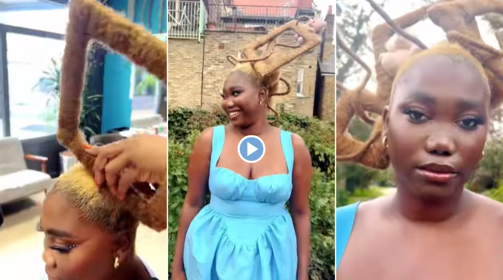 Viral Video Hair Stylist Creates Stunning 3 Layered Sculpture Clip gets over 17 million views