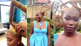 Viral Video Hair Stylist Creates Stunning 3 Layered Sculpture Clip gets over 17 million views