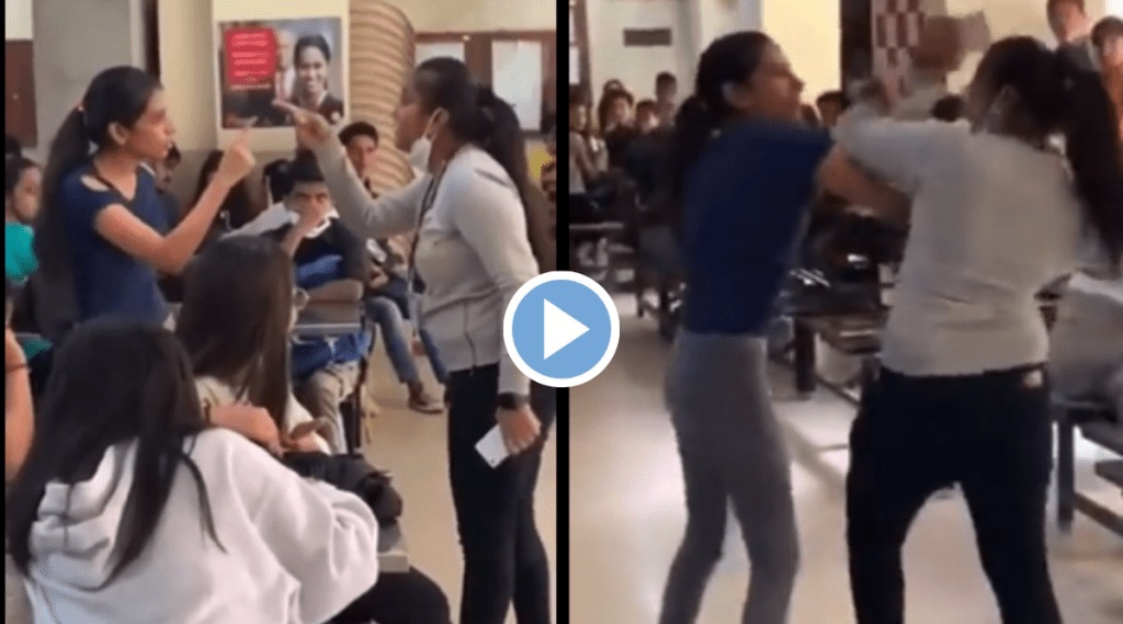 Viral Video Girls Slapping Each Other Brutally in College Canteen 30 seconds Funny Clip
