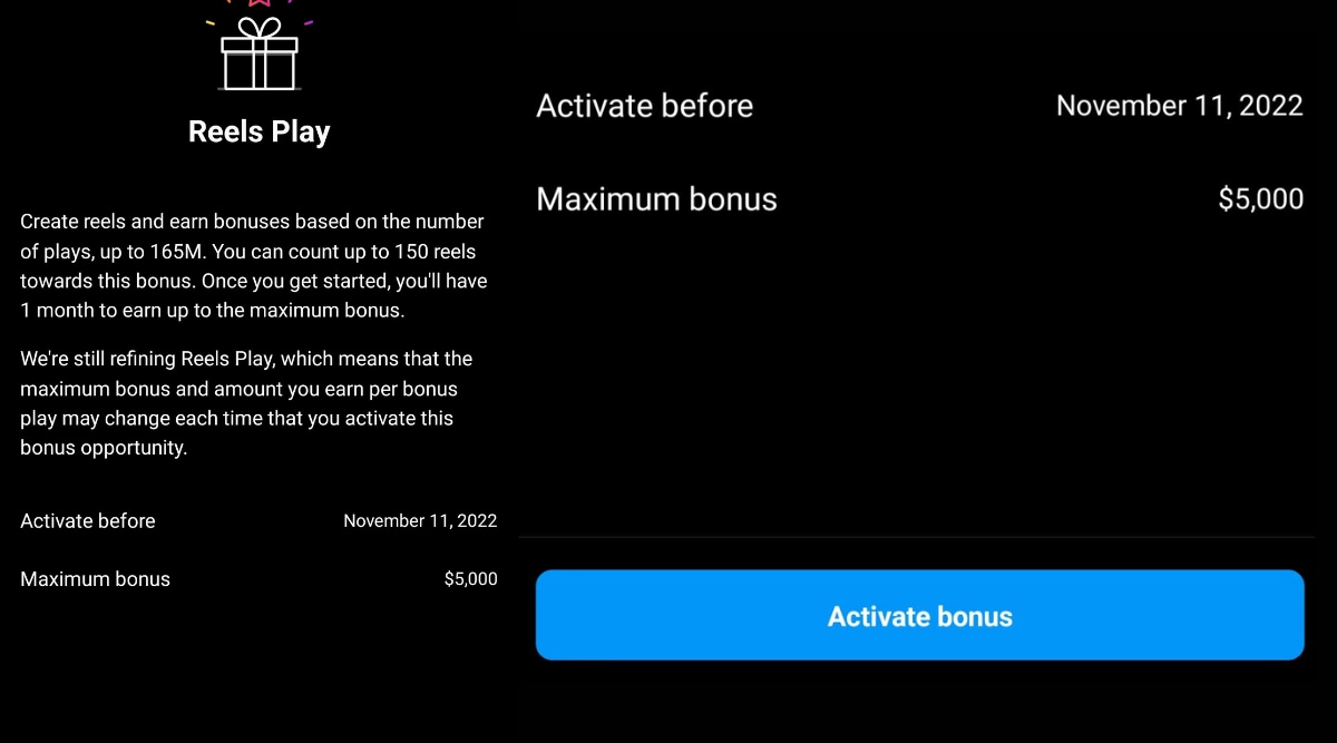 Instagram Reel Play Bonus Earn Up to 4 lakhs by Just gaining 1000 views Diwali Special Offer 