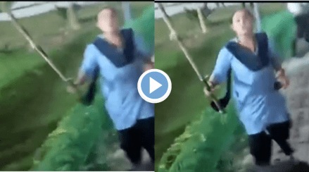 Viral Video Women Fights over Society Elections President Post beats People with bamboo two injured