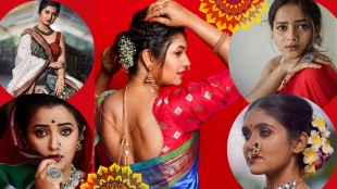 Diwali Saree Poses Guide By hasya jatra fame Prajakta Mali Shivali Parab Apurva Nemlekar Rinku Rajguru
