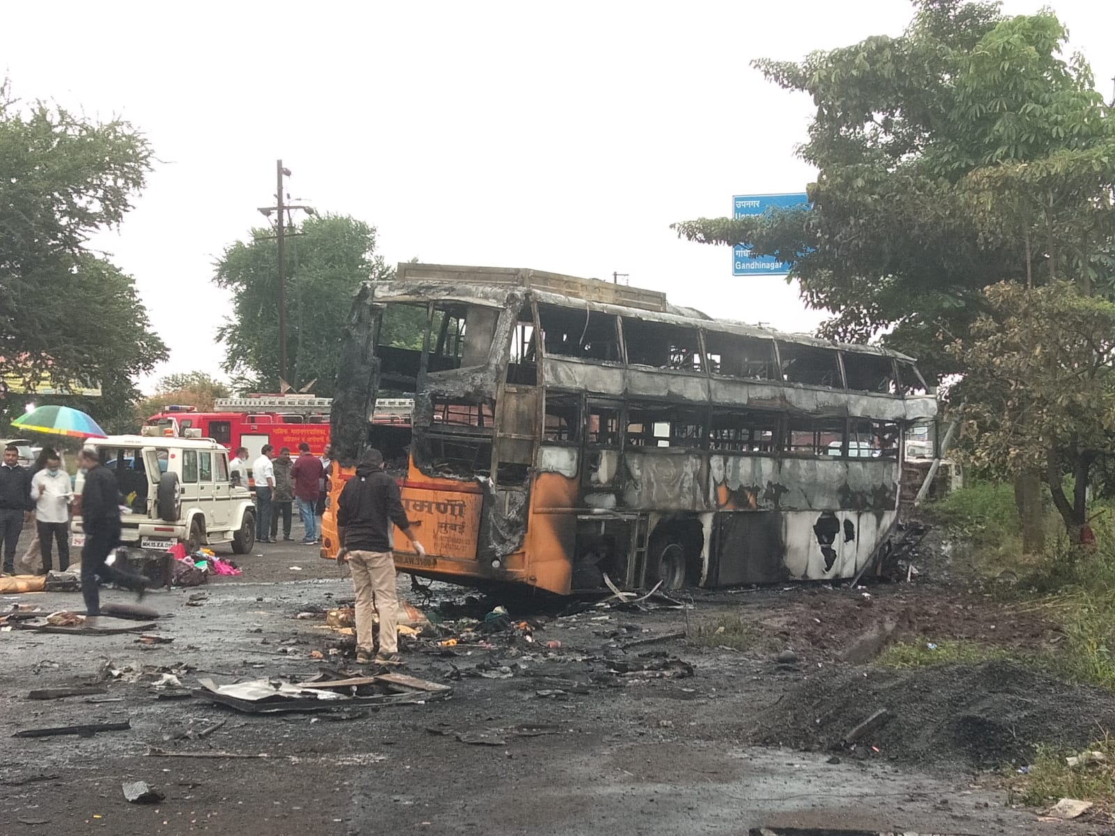 Nashik Bus Accident 11 Dead Several Injured As Bus Catches Fire on Aurangabad Road
