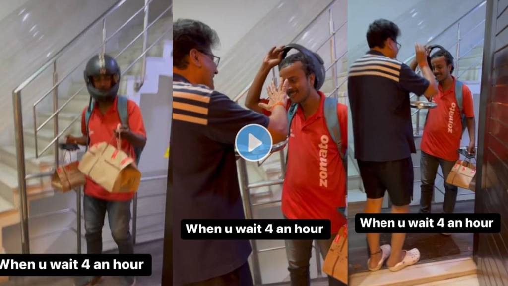Man-Sings-Song-Greets-Zomato-Delivery-Boy
