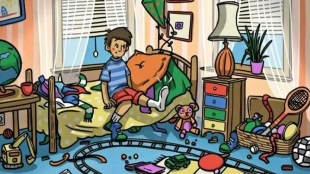 Optical Illusion can you find hidden shoe in this room picture take a challenge