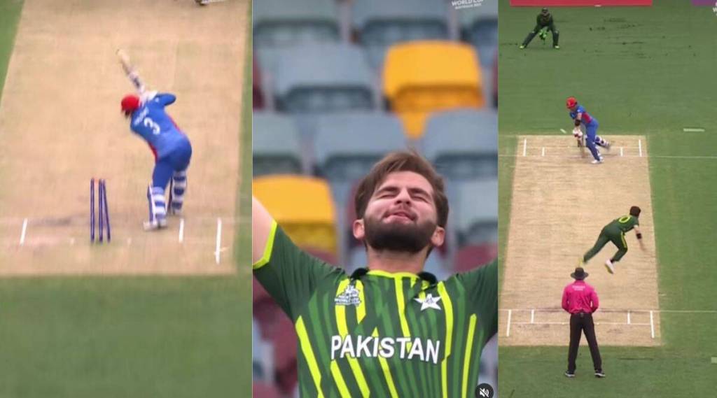 watch video shaheen afridi vicious yorker send rahmanullah gurbaz hospital in t20 world cup warm match