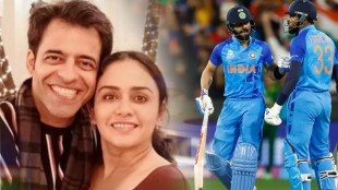 amruta khanvikar, himanshu malhotra, india pakistan match, amruta khanvikar husband, himanshu malhotra cry, अमृता खानविलकर, हिमांशू मल्होत्रा, अमृता खानविलकर पती, भारत पाकिस्तान सामना