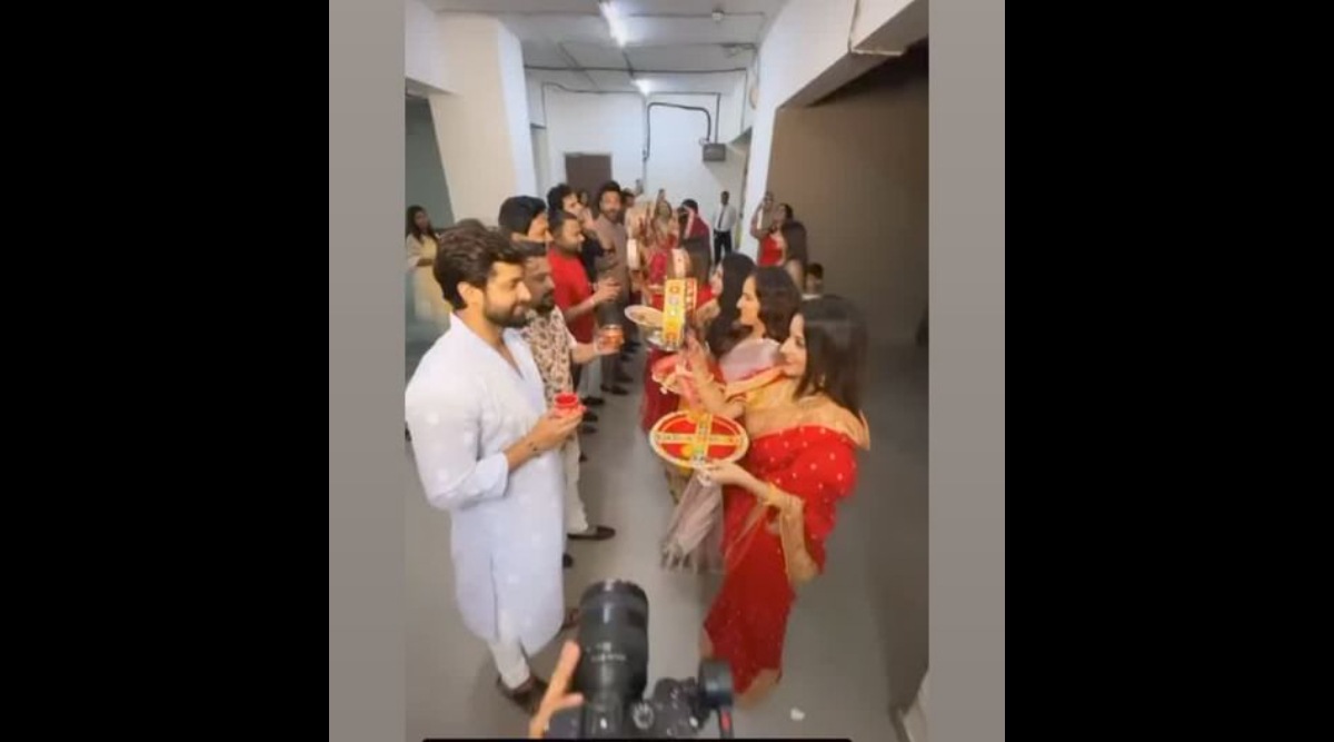 ankita lokhande vicky jain first karva chauth