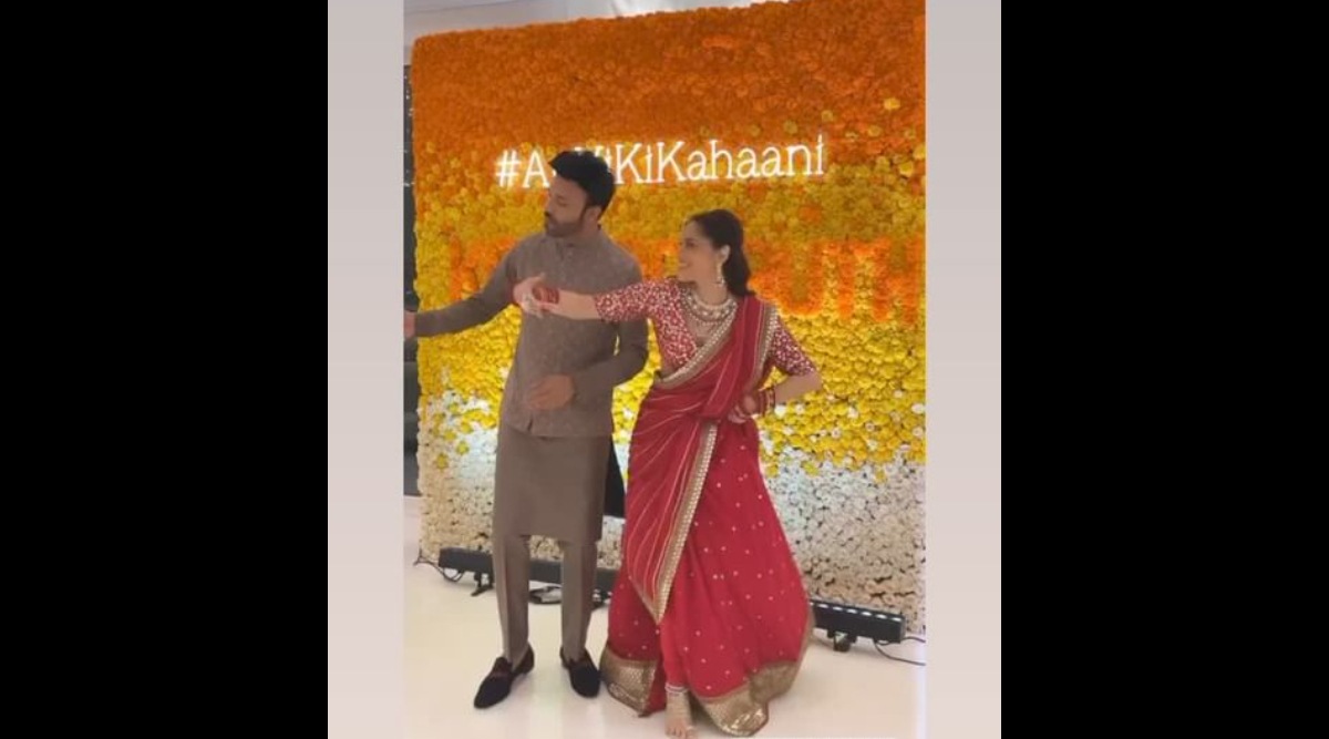 ankita lokhande vicky jain first karva chauth