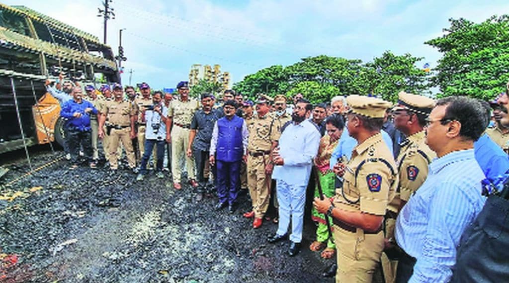 cm eknath shinde nashik bus accident