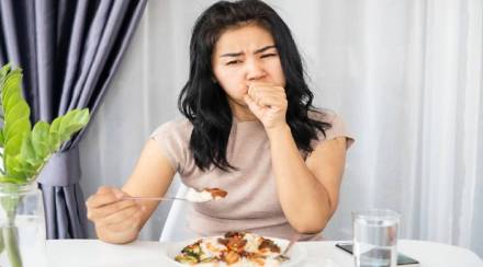 food stuck in throat