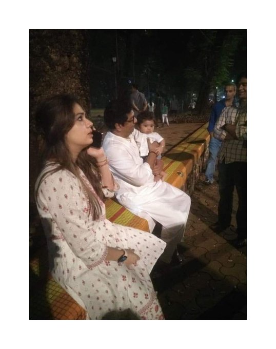 raj thackeray car drive with grandson Kian Amit Thakceray after mns shivaji park deepotsav ignoration by cm eknath shinde dcm devendra fadnavis