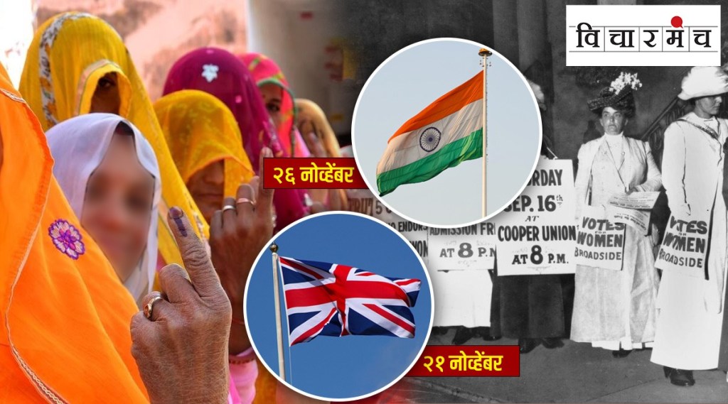 Why such a difference in the days when women got the right to vote in Britain and India