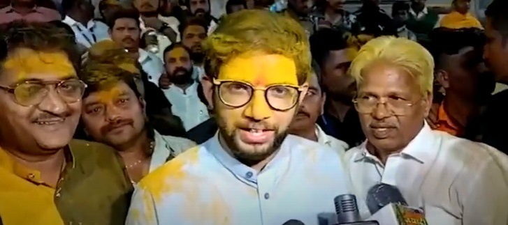 Aaditya Thackeray Jejuri visit photos talks about sanjay raut bail
