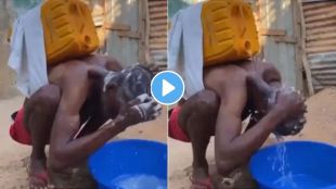 makeshift technique to wash scalp
