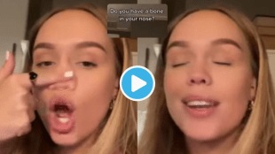Viral Video Woman Born Without Nose Bone Shows Amazing Flexibility netizens in aww Shocking Clips