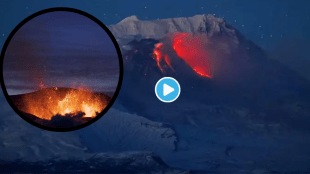 Two Powerful Volcanoes Erupts Lava Fire And Ashes at a Time Shocking Video Went Viral