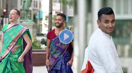 Friends of Indian groom wears saree and bindi during his wedding in chicago Viral video impressed netizens