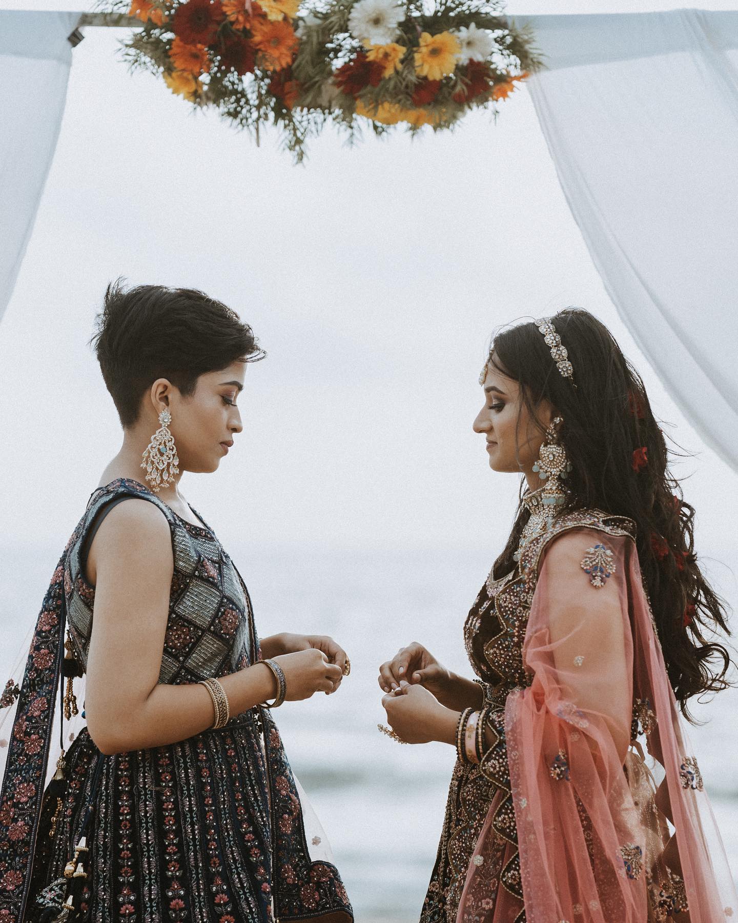 Kerala Lesbian Couple Adhila Nasarin Fathima Noora viral Wedding Photoshoot