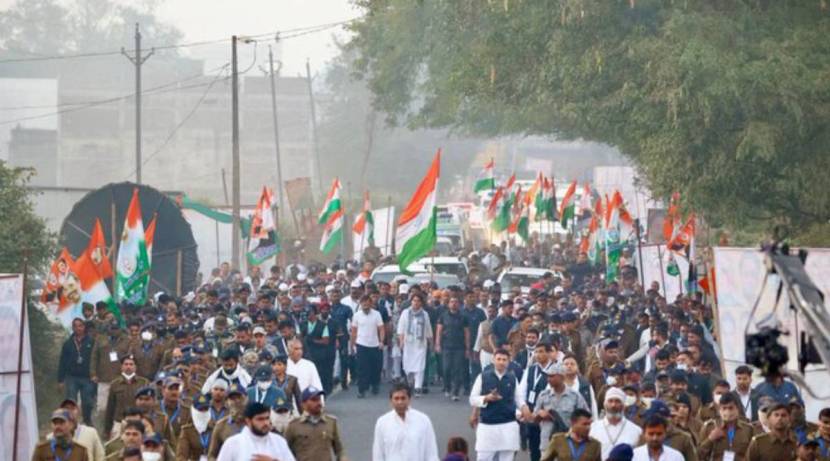 काँग्रेस खासदार राहुल गांधींच्या 'भारत जोडो' यात्रेचा सध्या मध्य प्रदेशातून प्रवास सुरू आहे. (फोटो सौजन्य- काँग्रेस ट्विटर)