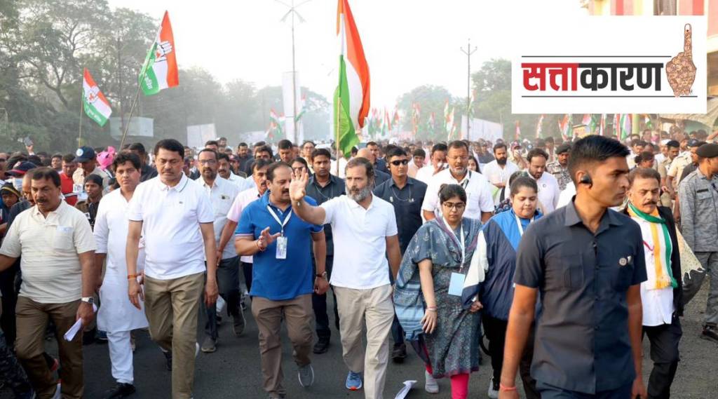 rahul gandhi`s Bharat Jodo yatra entered into Hingoli district after a rousing welcome from Nanded rahul gandhi`s Bharat Jodo yatra entered into Hingoli district after a rousing welcome from Nanded
