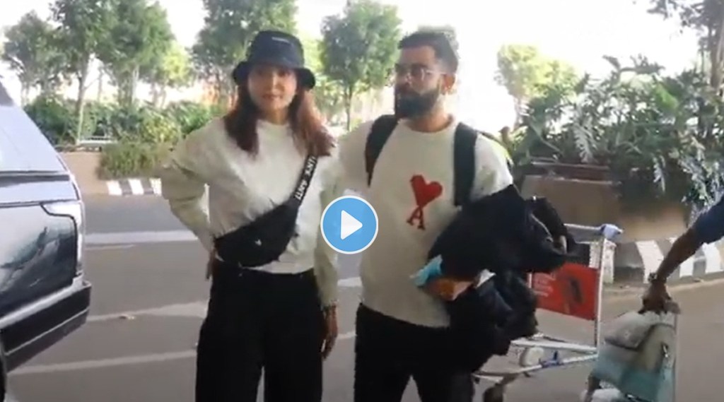 virat kohli anushka sharma virat kohli anushka sharma seen at mumbai airport video viral