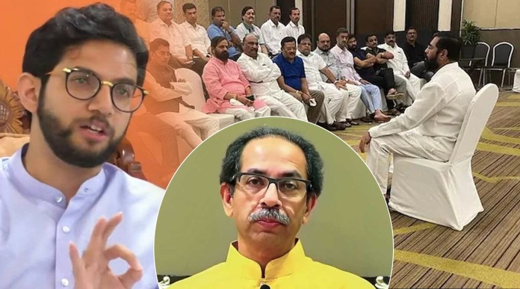 Aaditya thackeray Uddhav thackeray Eknath Shinde