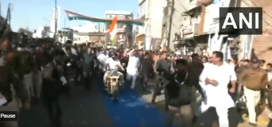Rahul Gandhi was seen riding a bike in Indore Madhya Pradesh