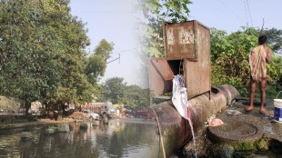 water wastage in Kalamboli due to leakage in pipeline of MJP